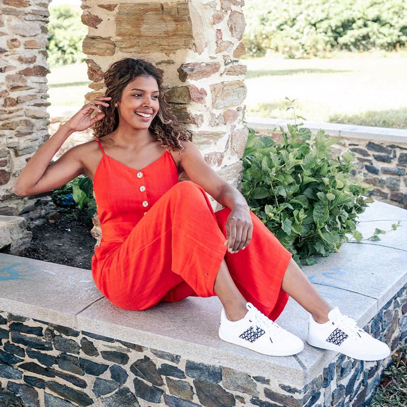 Basket recyclée en cuir - N’go 10