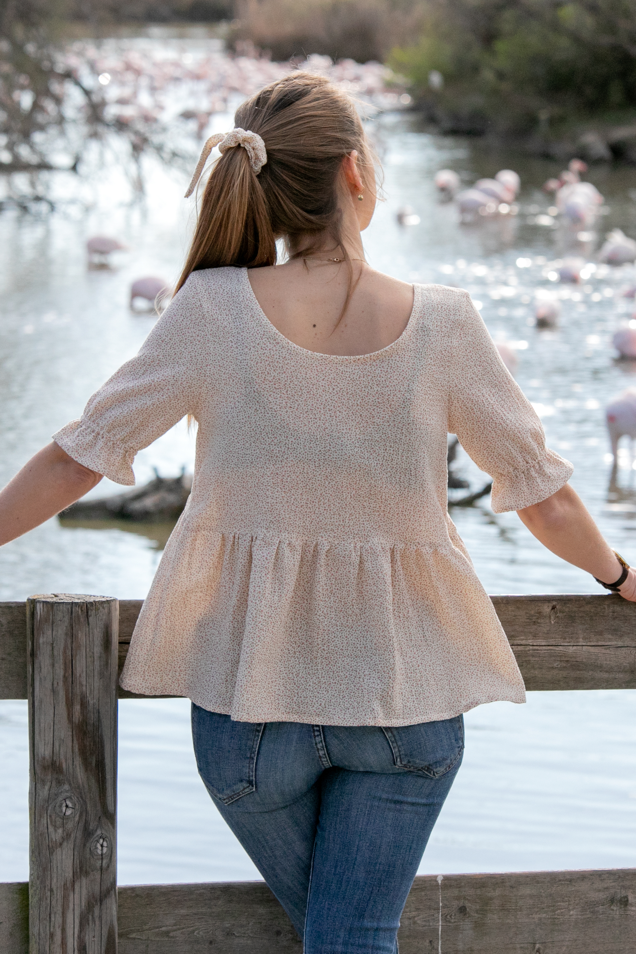 Blouse double gaze de coton biologique gots