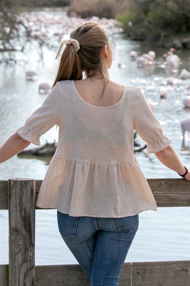 Blouse double gaze de coton biologique gots