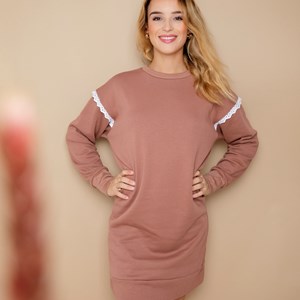Robe sweat 100% molleton de coton biologique certifié GOTS - Camélia