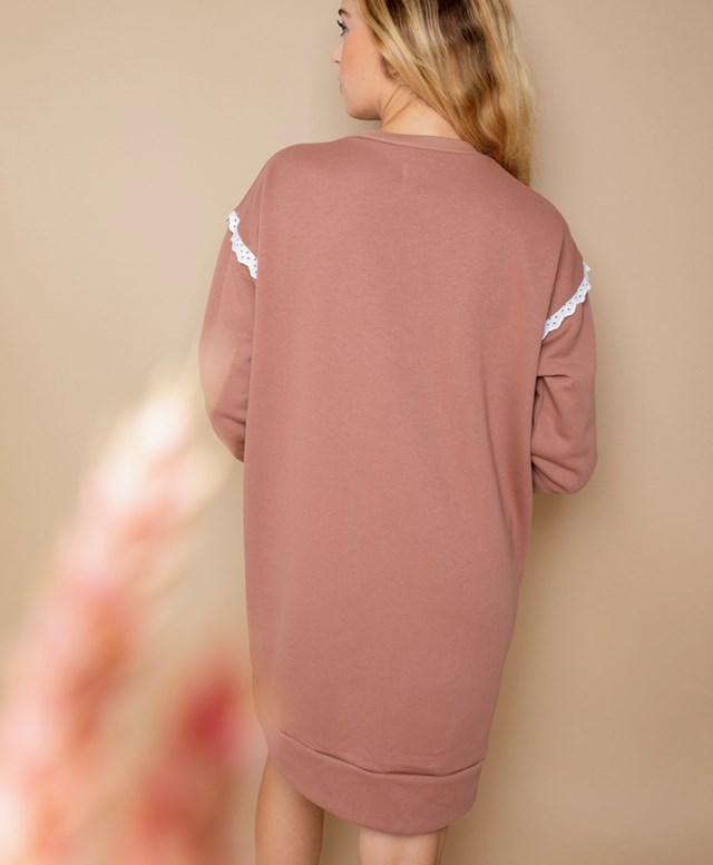 Robe sweat 100% molleton de coton biologique certifié GOTS - Camélia