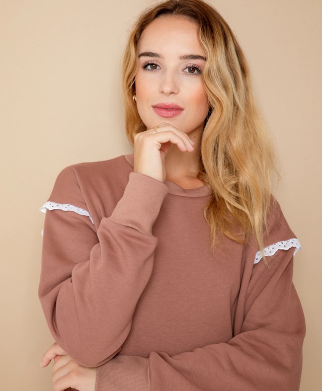 Robe sweat 100% molleton de coton biologique certifié GOTS - Camélia