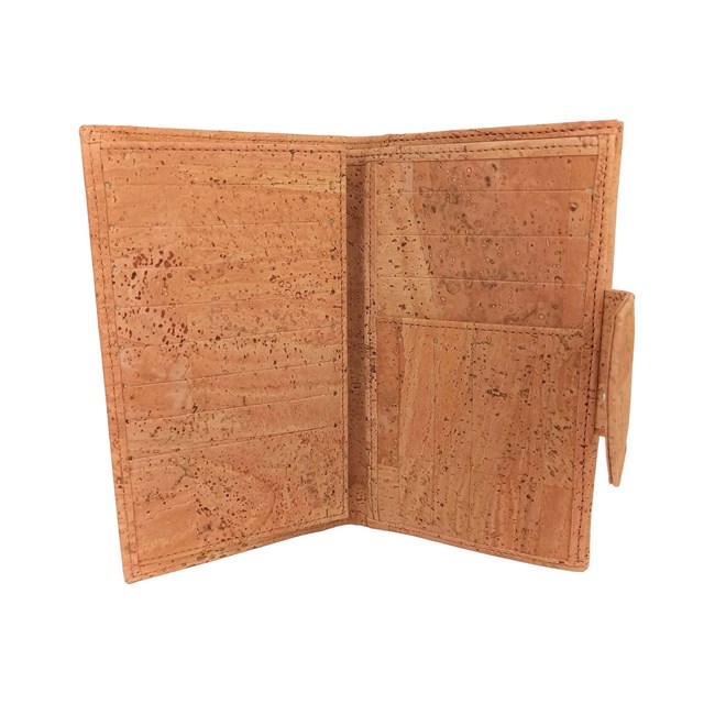 Très grand portefeuille en liège beige pour femme, Célia, idée cadeau pour Elle 4