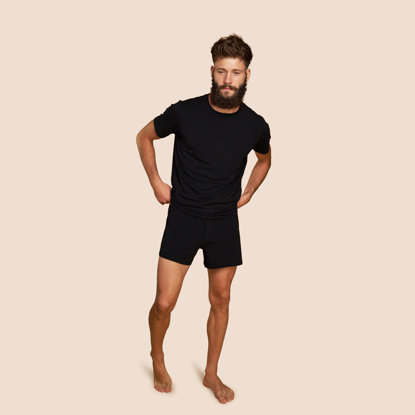 Caleçon noir pour hommes coton micromodal