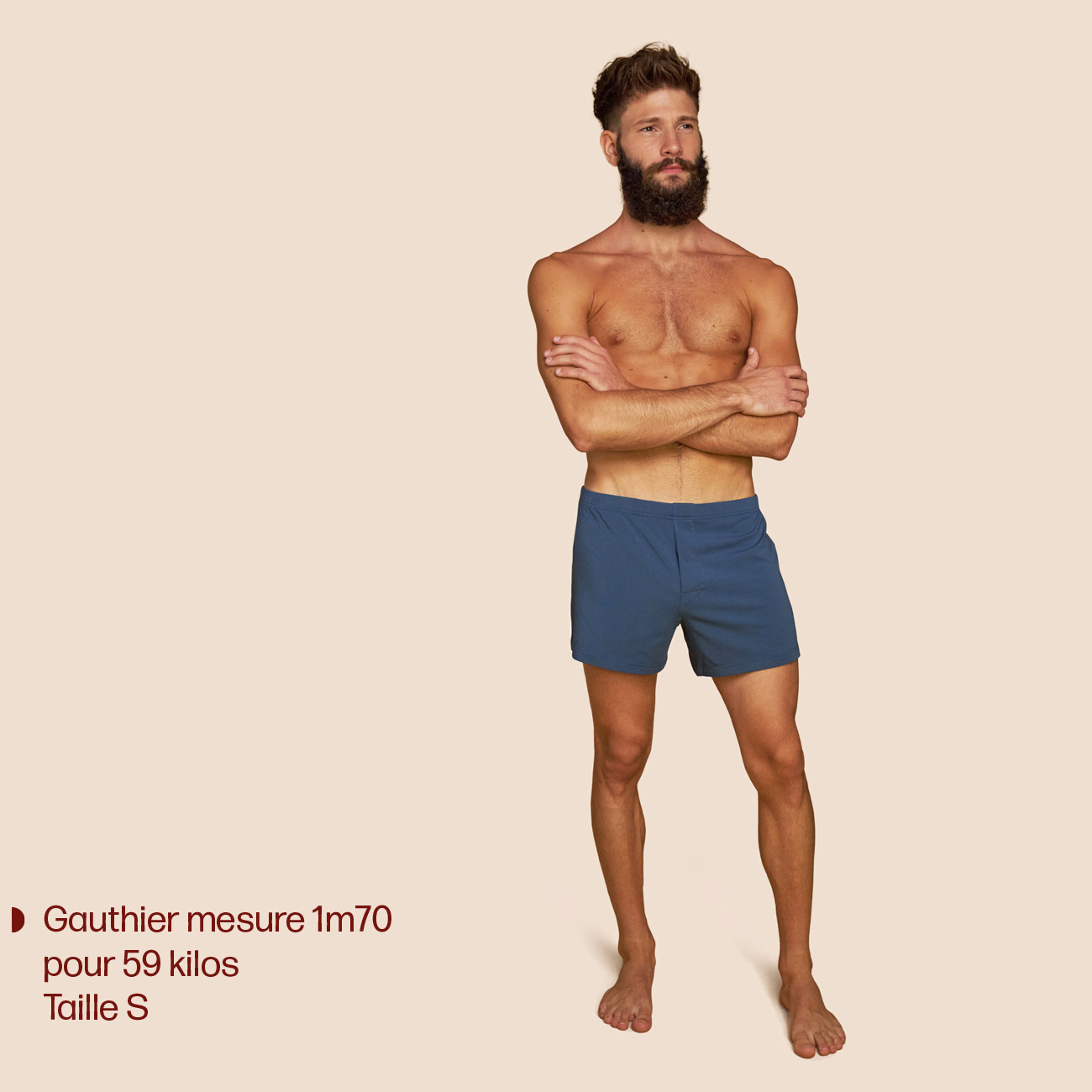 Caleçon bleu clair hommes