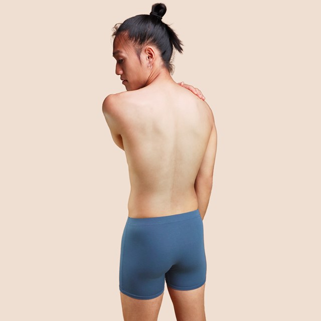 Boxer vintage bleu céruléen pour homme Pétrone