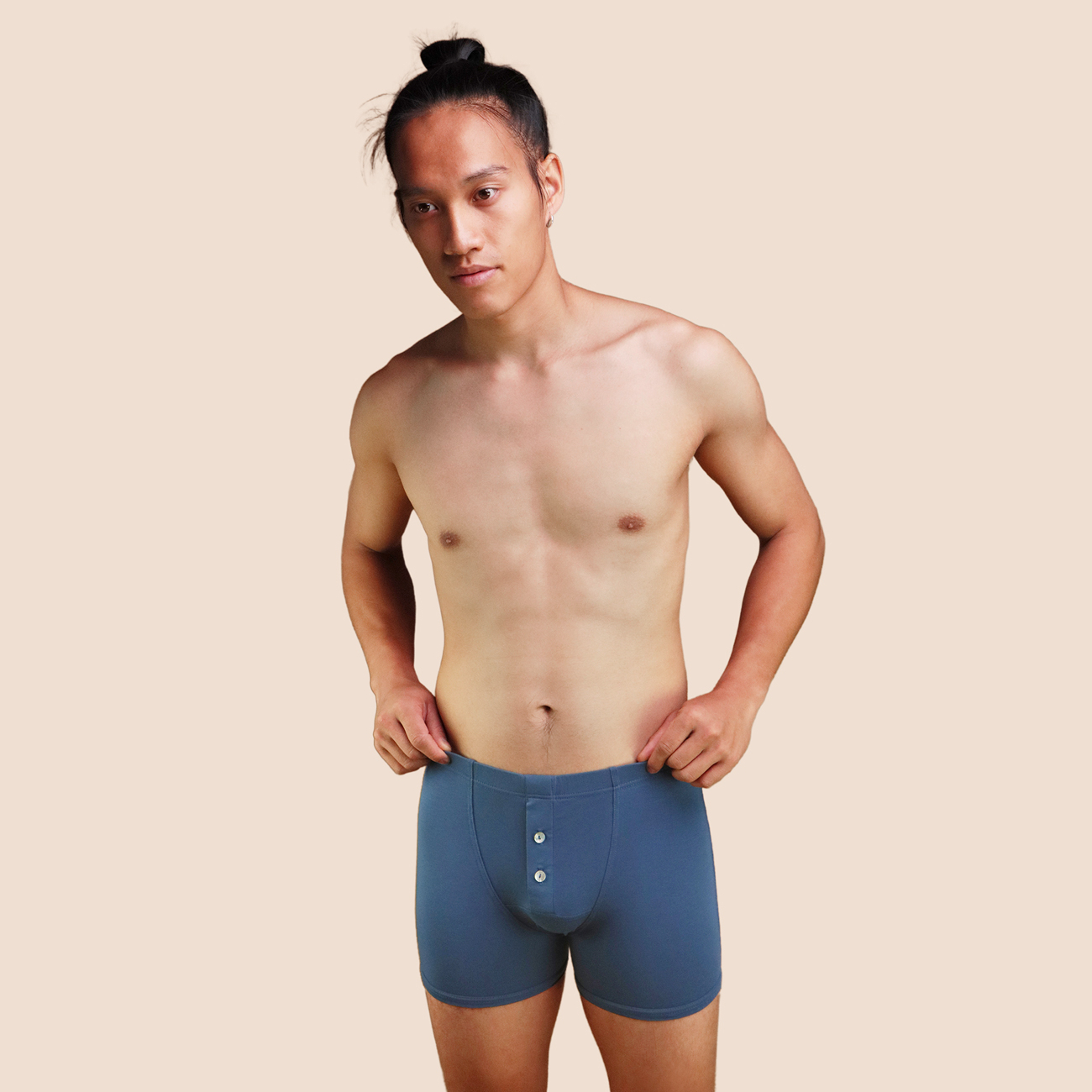Boxer vintage bleu céruléen pour homme Pétrone