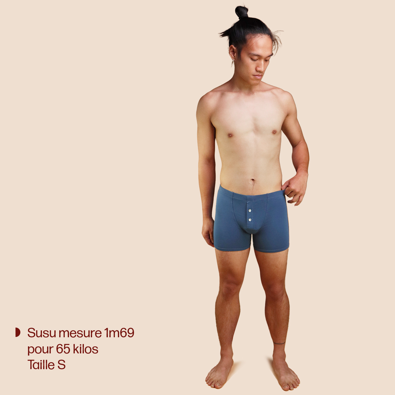 Boxer vintage bleu céruléen pour homme Pétrone