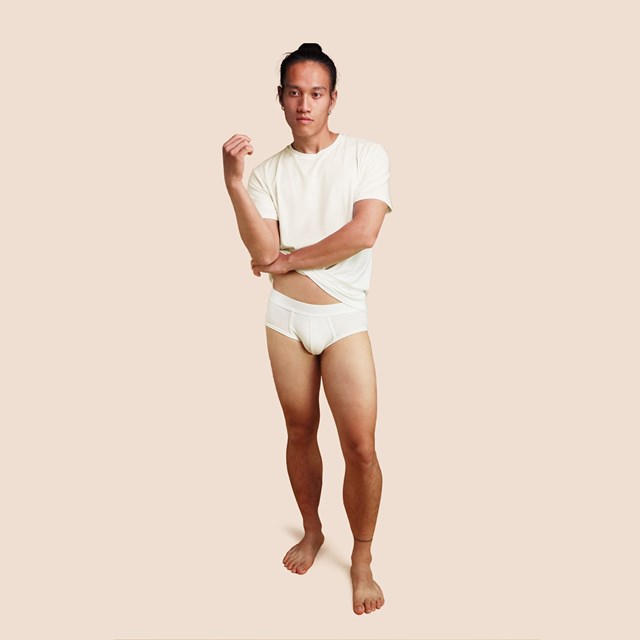 Slip blanc crème coton micromodal