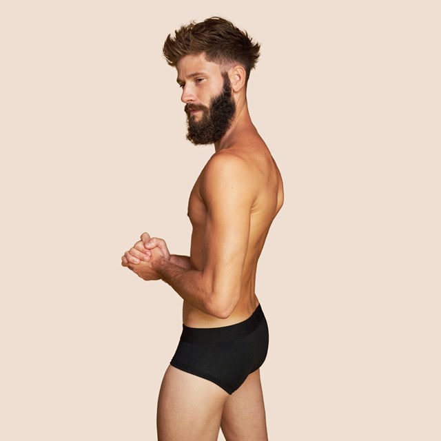Slip noir coton micromodal pour homme