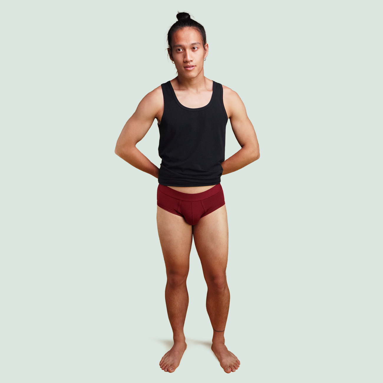 Slip bordeaux coton pima micromodal