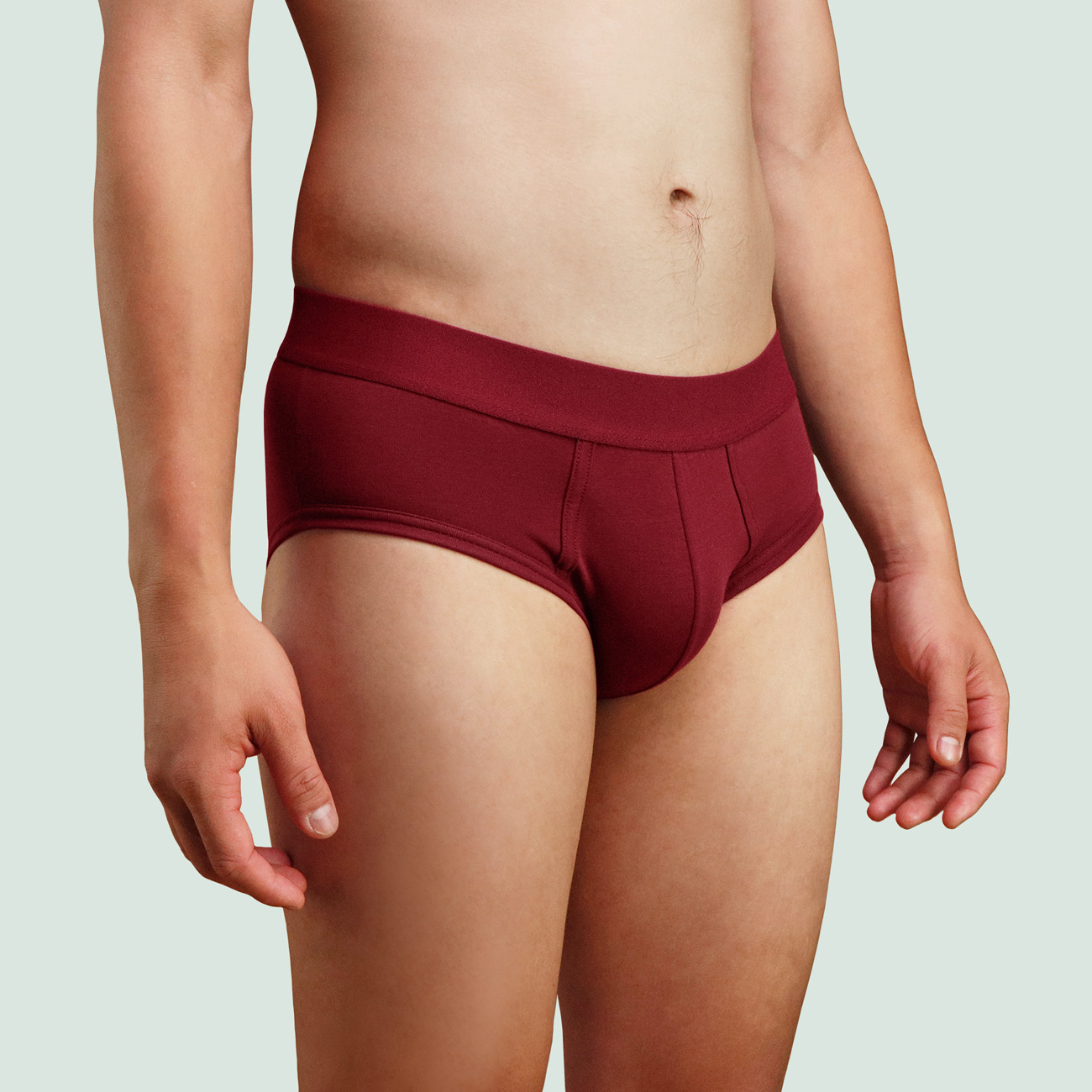 Slip bordeaux coton pima micromodal
