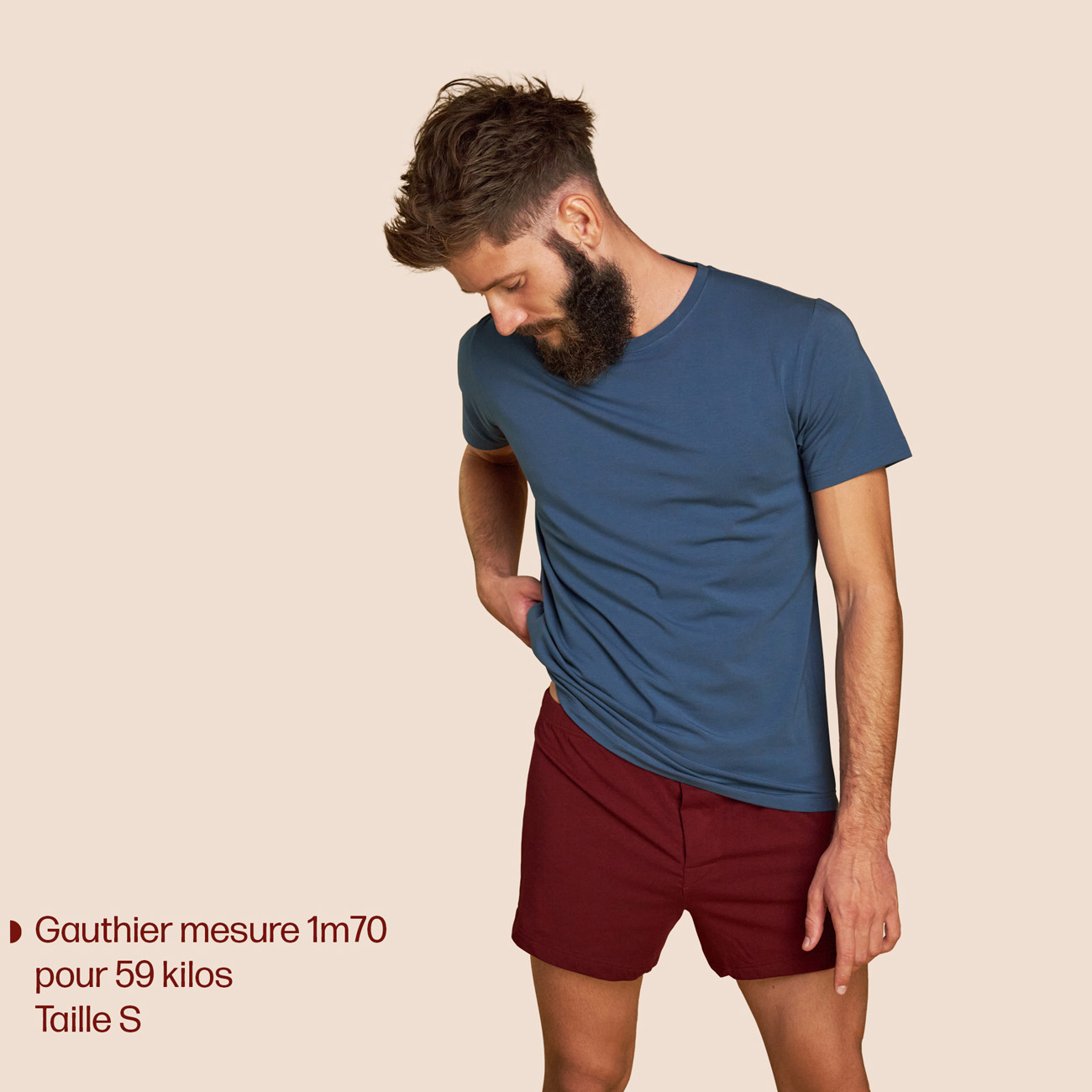 T-shirt coton pima micromodal bleu céruléen