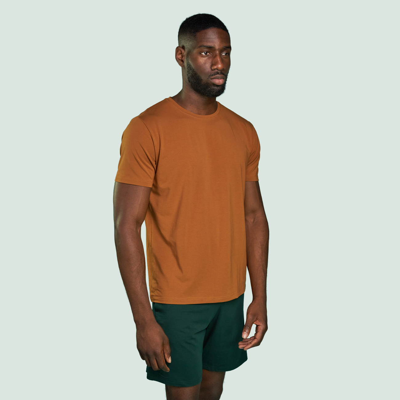 T-shirt coton pima micromodal ocre