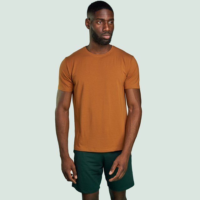 T-shirt coton pima micromodal ocre