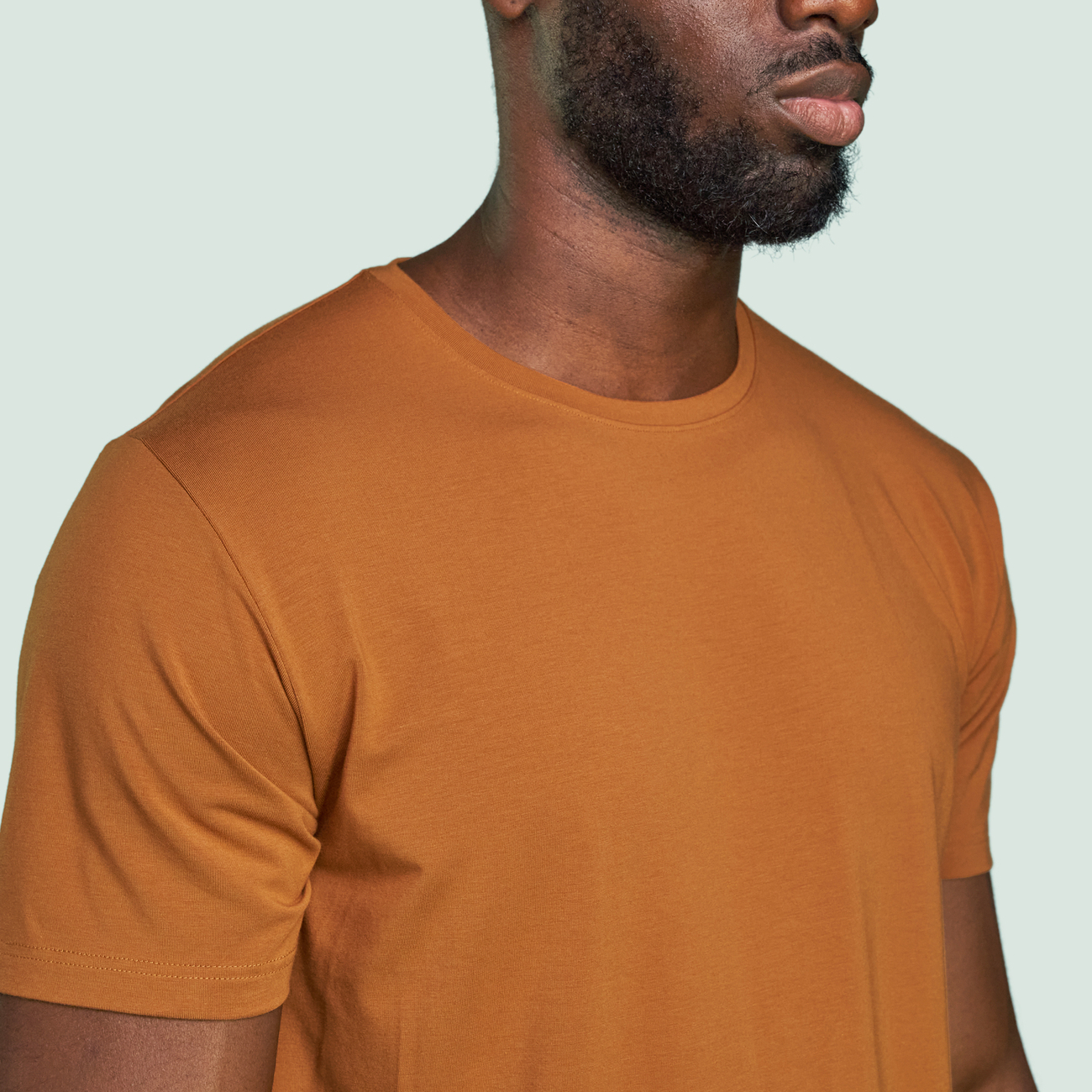 T-shirt coton pima micromodal ocre