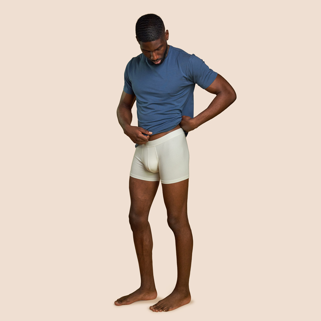 Boxer blanc crème micromodal coton hommes