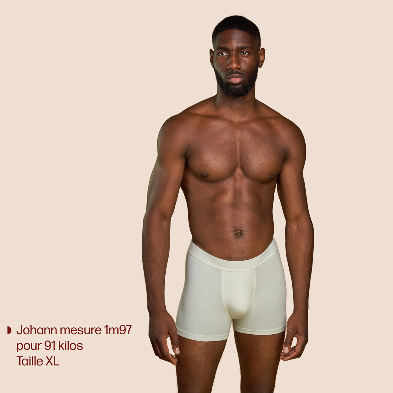 Boxer blanc crème micromodal coton hommes