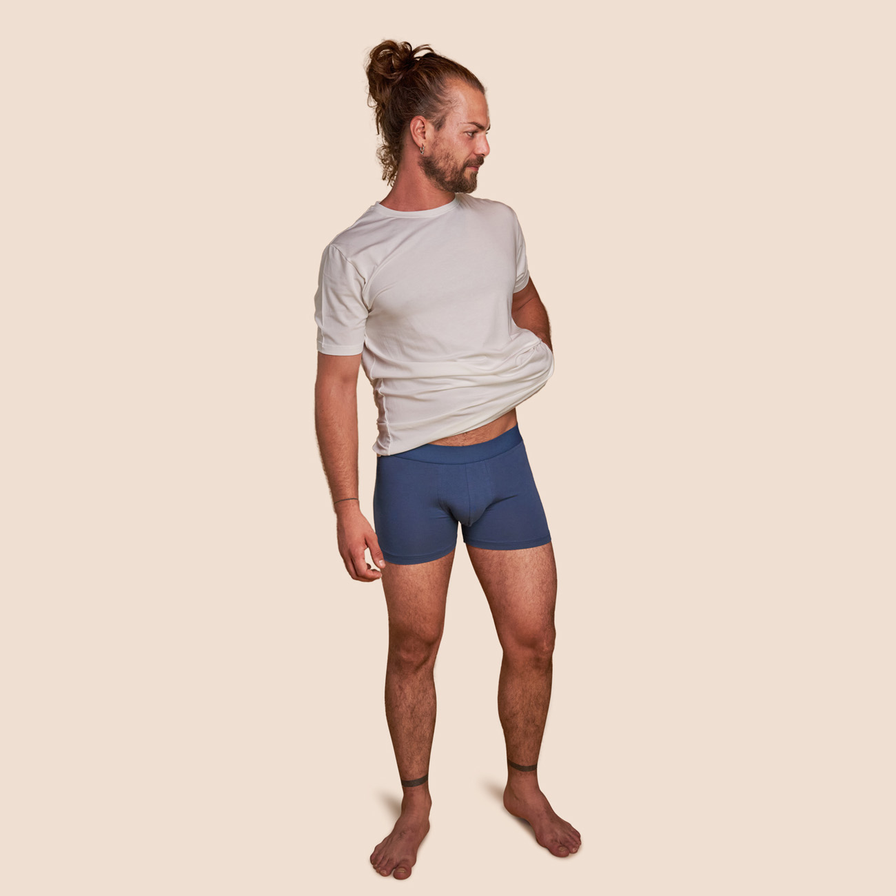 Boxer bleu clair pour hommes coton pima micromodal