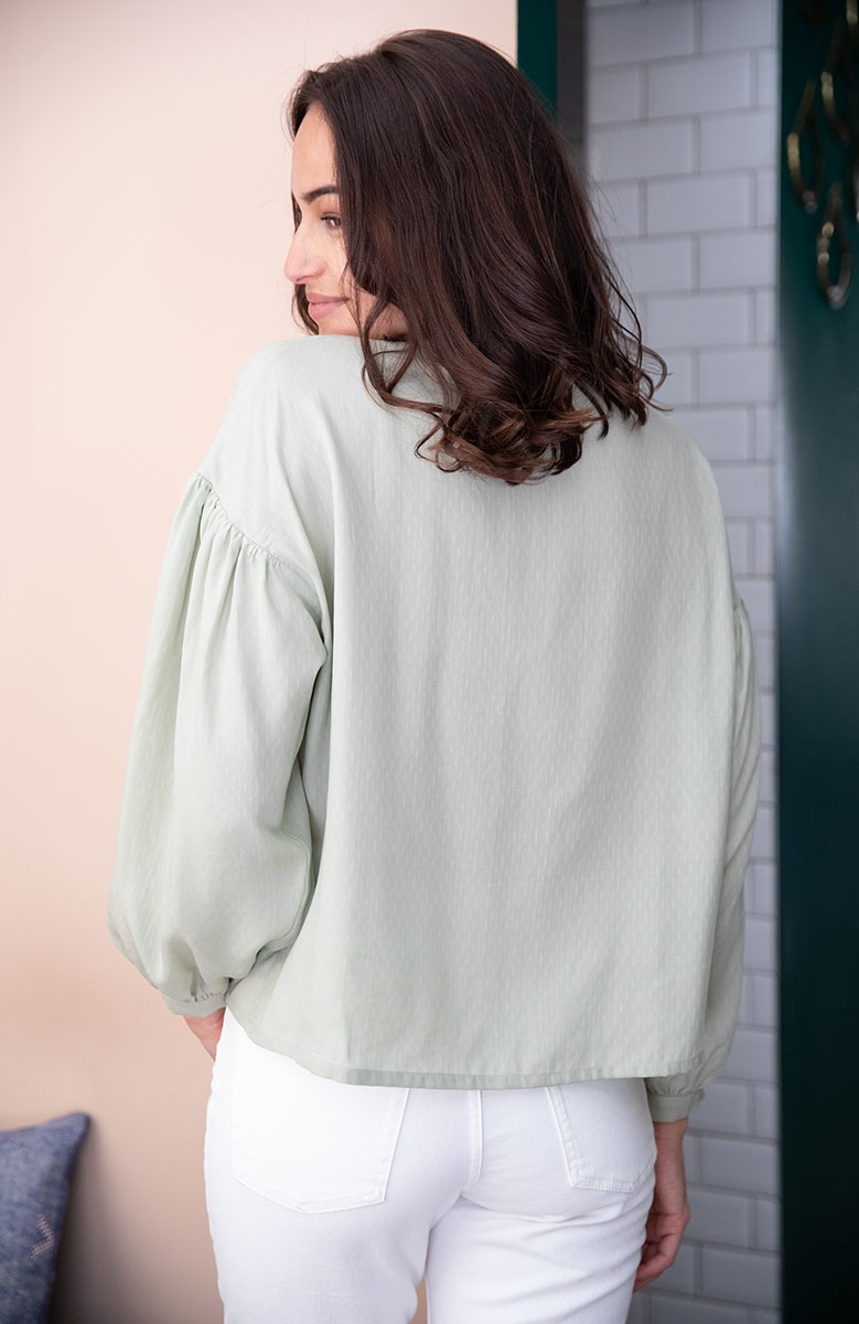 Blouse Narcisse en Tencel - Vert matcha 7