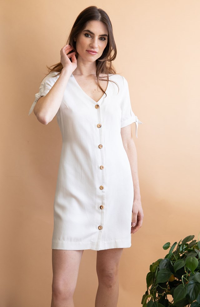 Robe Saule en Tencel - Ecru 3