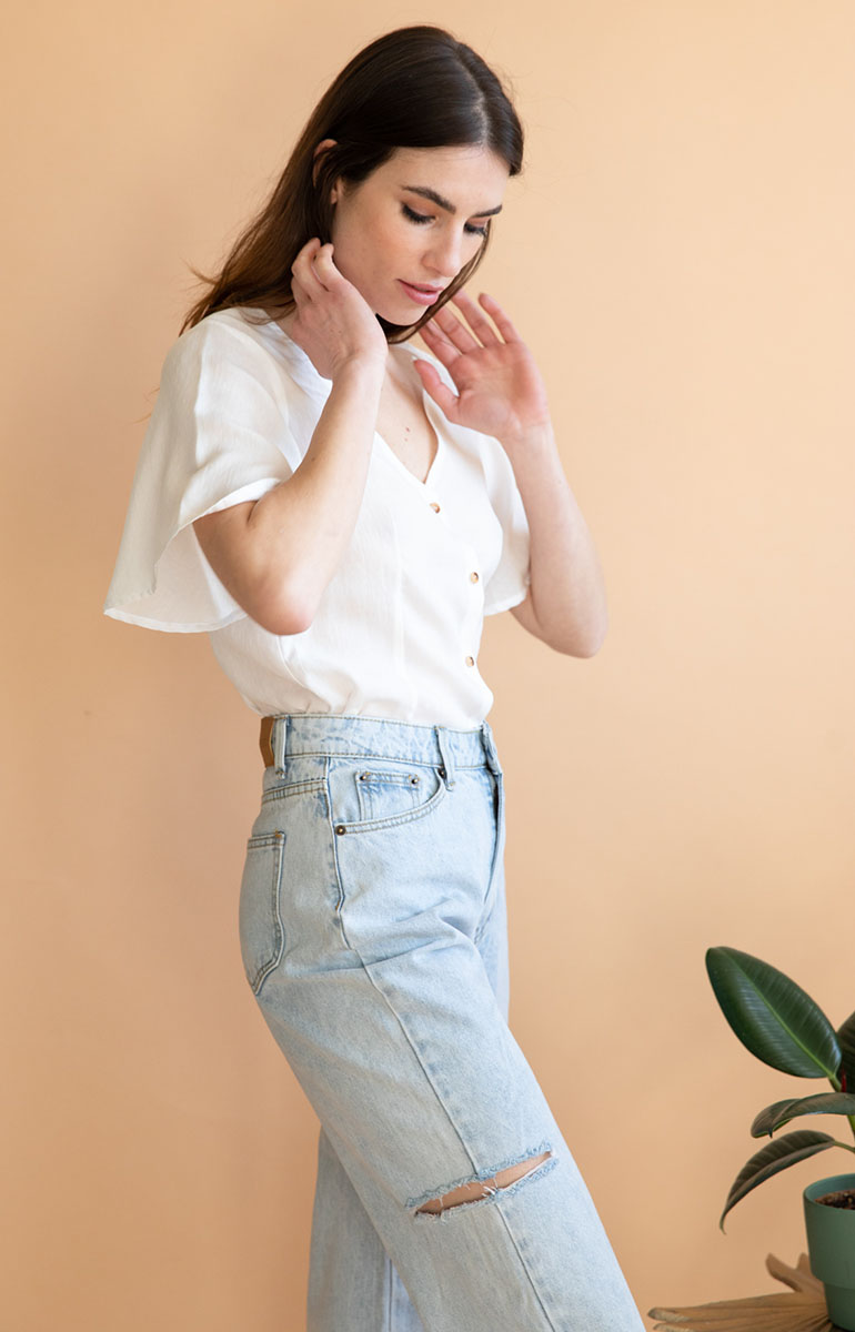 Blouse réversible Lys Tencel - Blanc 3