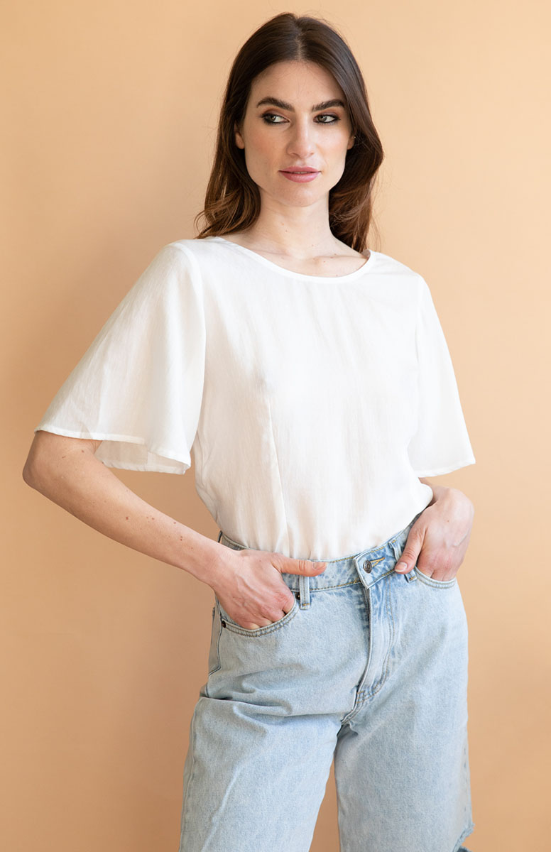 Blouse réversible Lys Tencel - Blanc 5