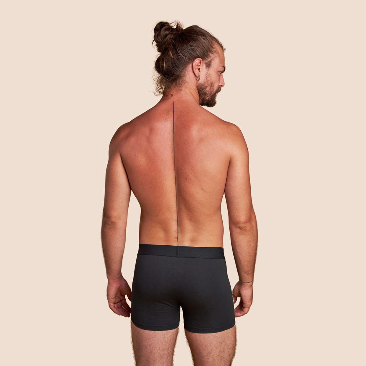 Boxer coton bio gris anthracite pour hommes petrone