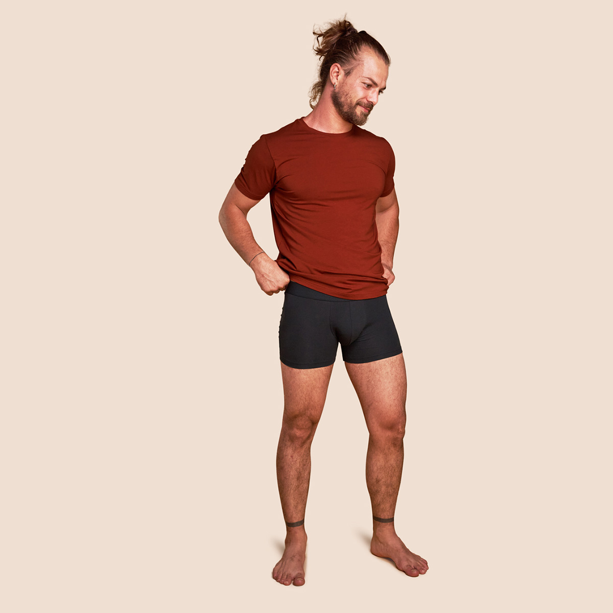 Boxer coton bio gris anthracite pour hommes petrone