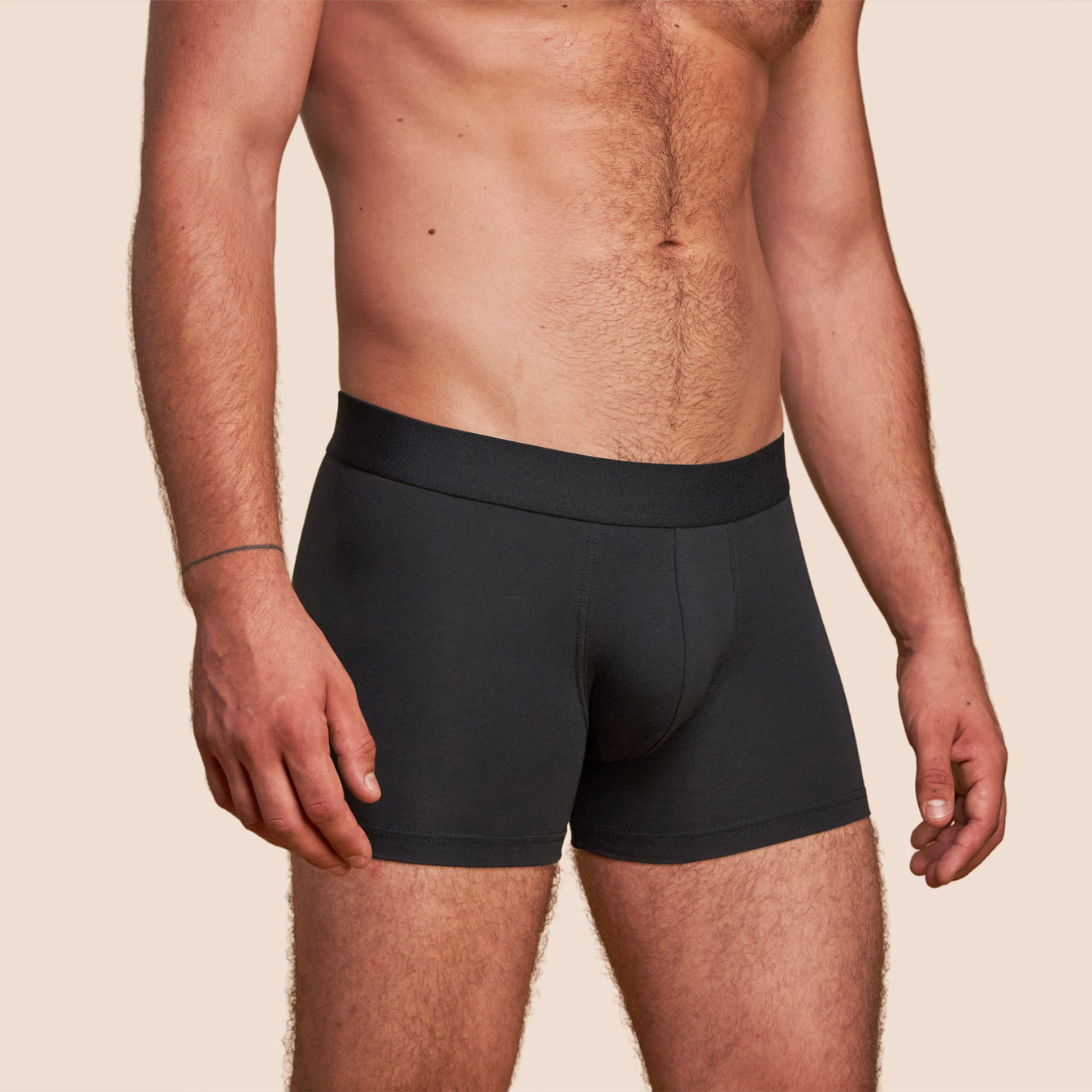 Boxer coton bio gris anthracite pour hommes petrone