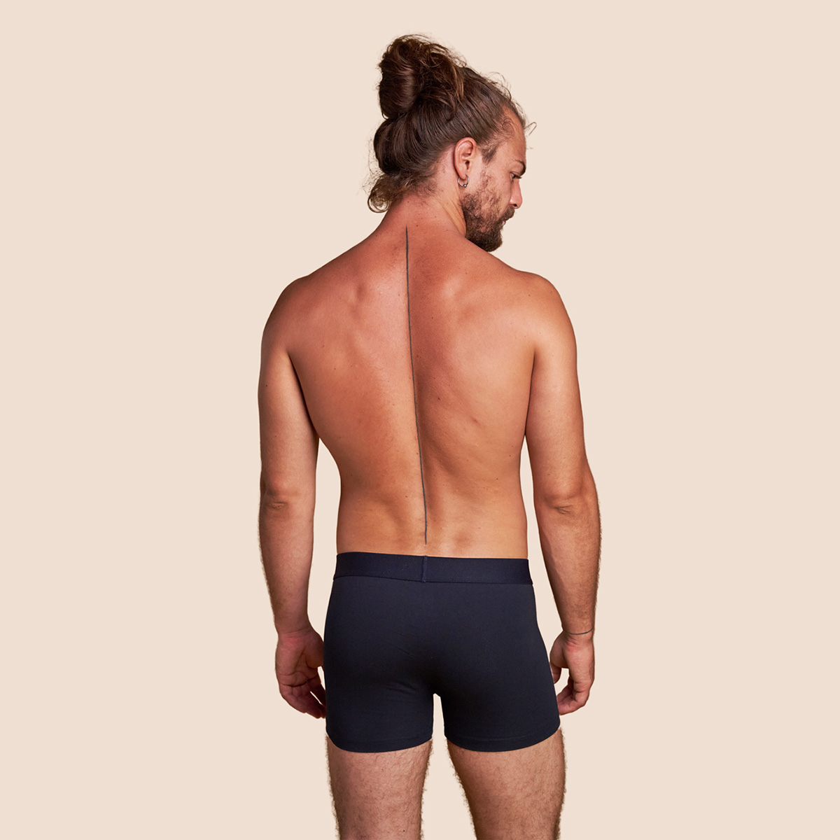 Boxer bleu marine pour hommes coton bio