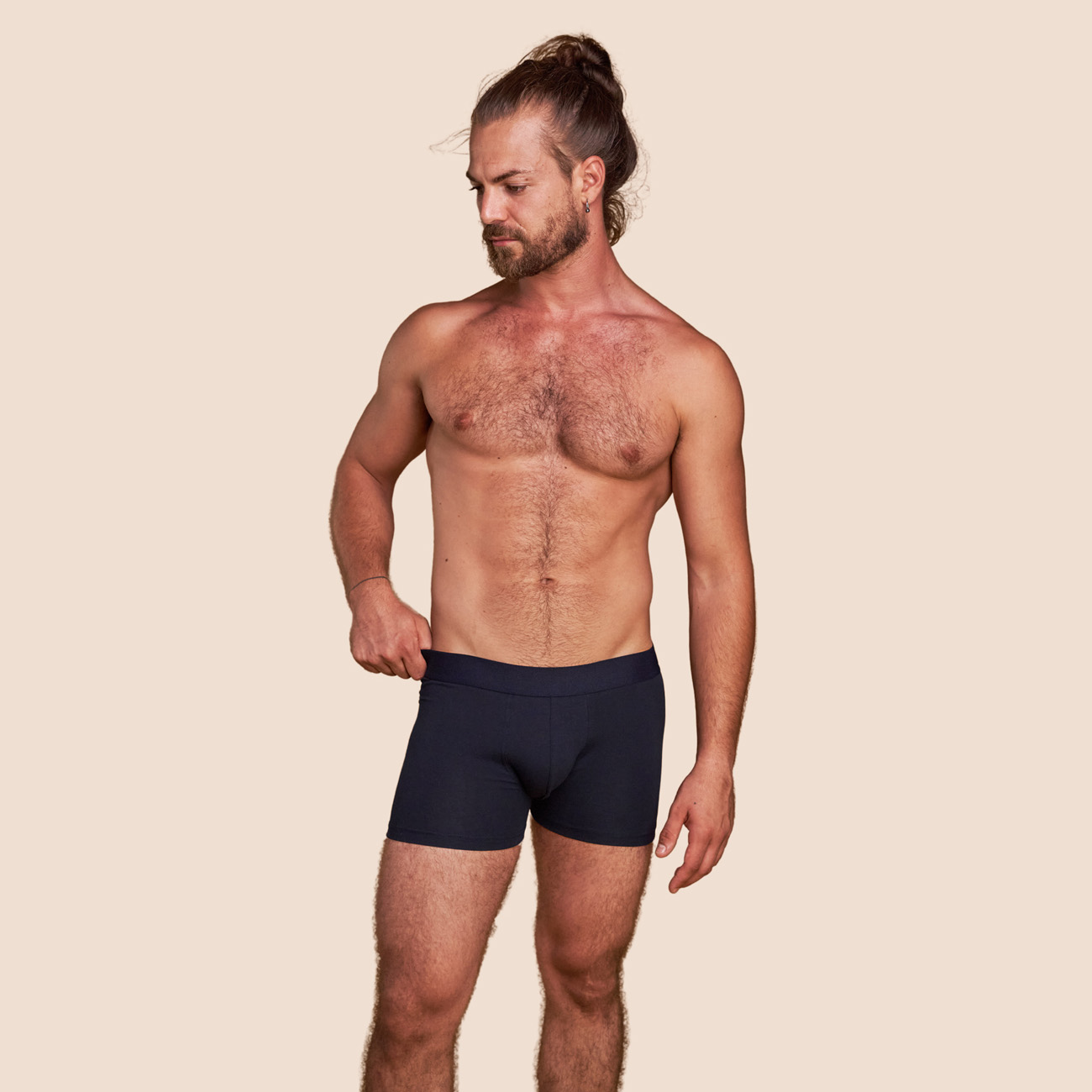 Boxer bleu marine pour hommes coton bio