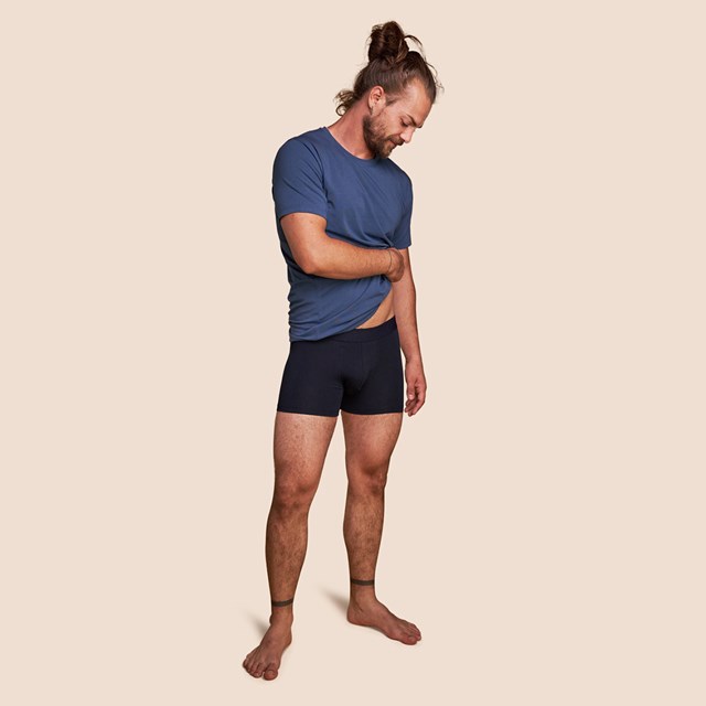 Boxer bleu marine pour hommes coton bio