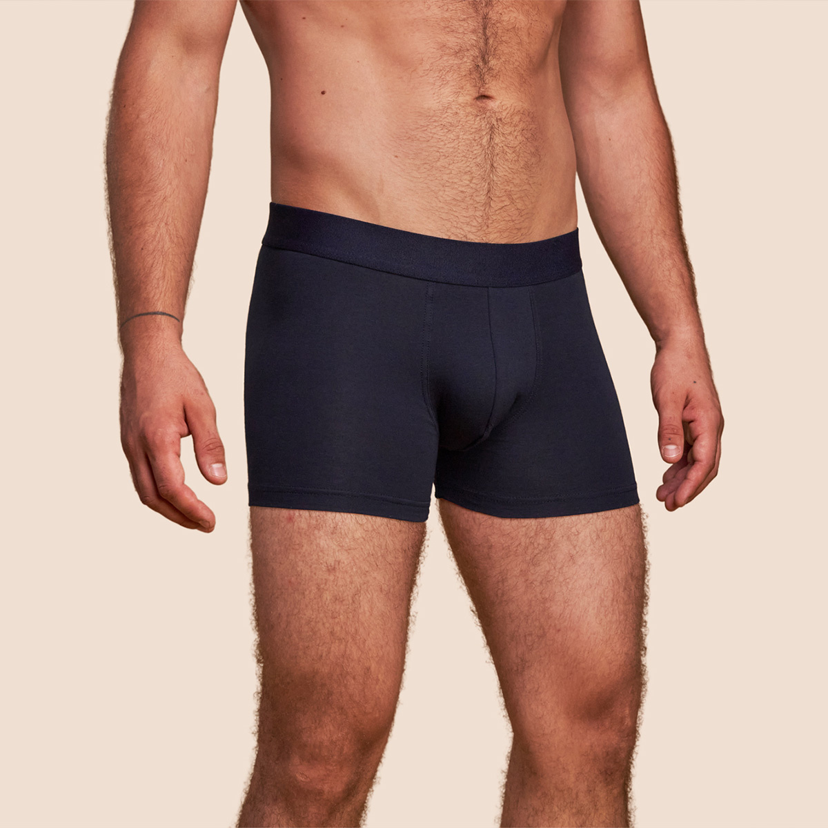 Boxer bleu marine pour hommes coton bio