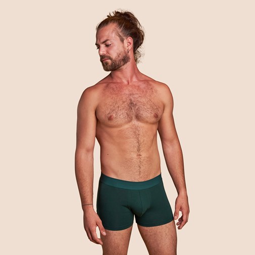 Boxer Coton bio vert bouteille - pack de 2 boxers