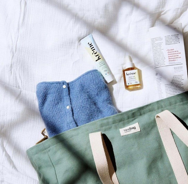 Pack Weekend - Sac cabas, vanity, pochette Sauge 7
