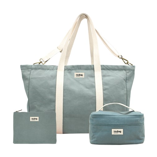 Pack Weekend - Sac cabas, vanity, pochette Sauge