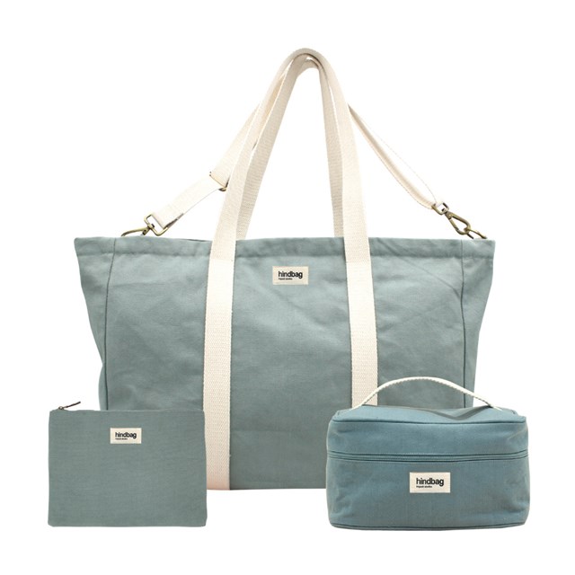 Pack Weekend - Sac cabas, vanity, pochette Sauge 2