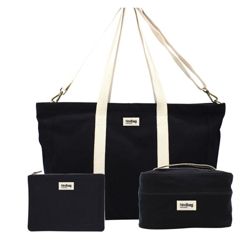 Pack Weekend - Sac cabas, vanity, pochette Noir