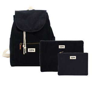 Pack Daily - Sac à dos, housse d'ordinateur, pochette Noir