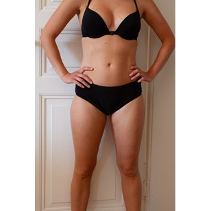 Culotte menstruelle flux légers à normaux en coton biologique noir - Modèle Nymphéa 
