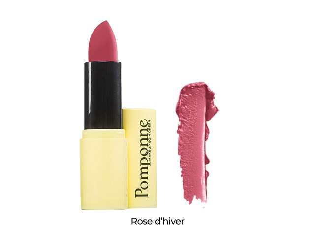 Rouge à lèvres naturel et soin Pomponne teinte rose d'hiver