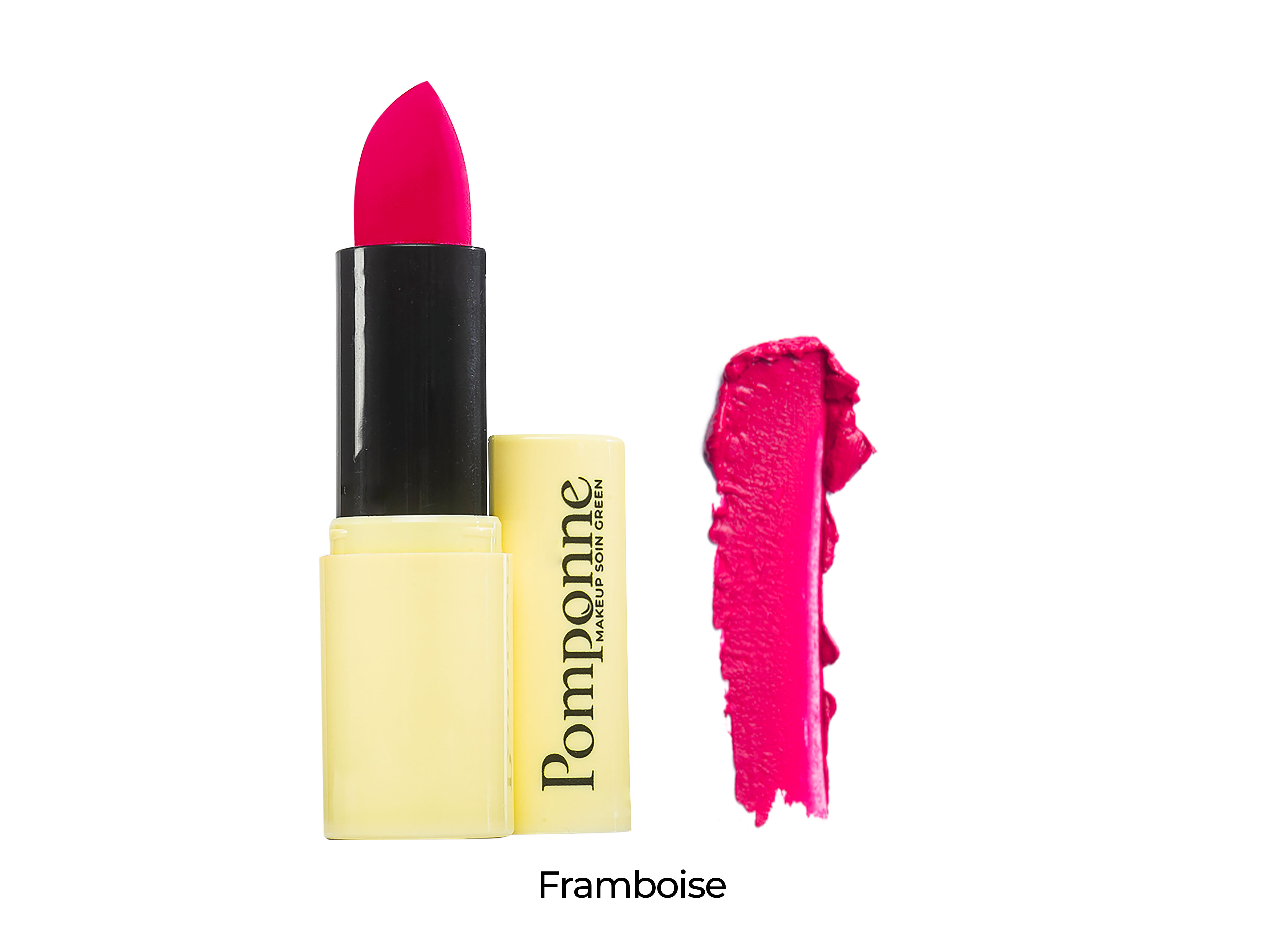 Rouge à lèvres naturel et soin Pomponne teinte framboise