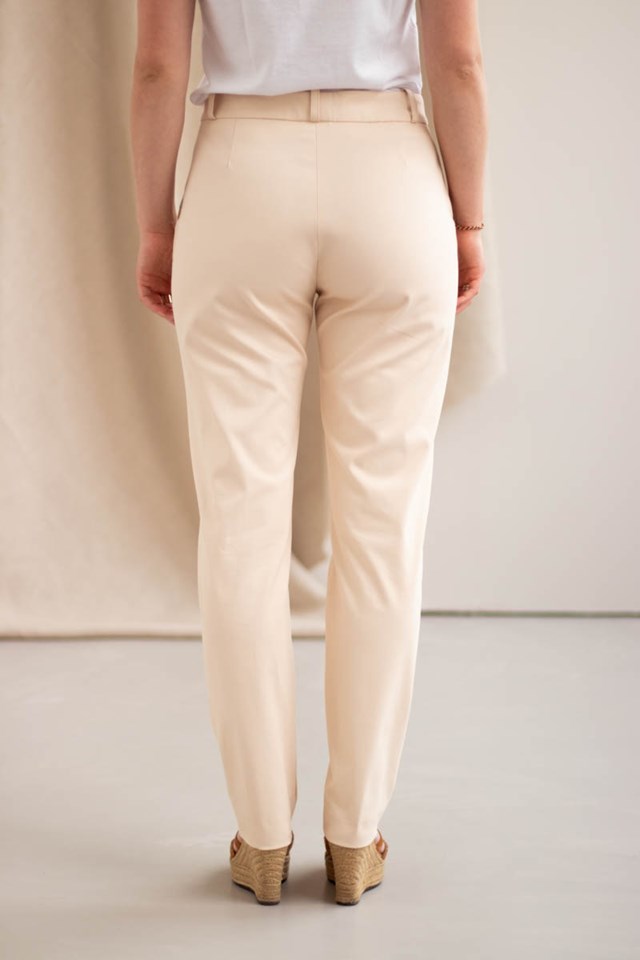 Pantalon droit en coton beige made in France Dream Act
