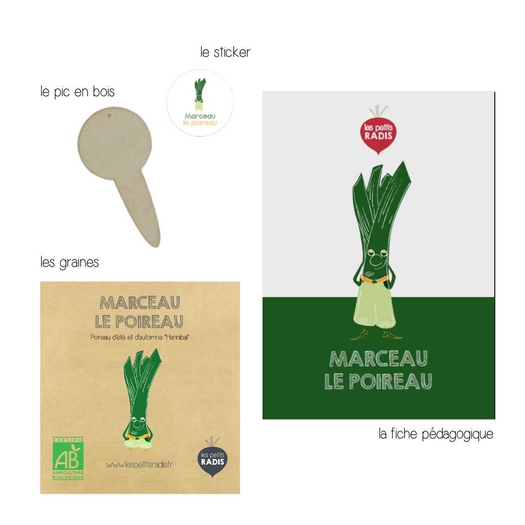 Mini-kit de semis - graines de poireau BIO - Marceau le poireau 4
