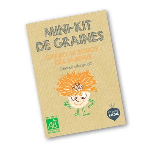 Mini-kit de semis - graines de souci bio - Charly le souci