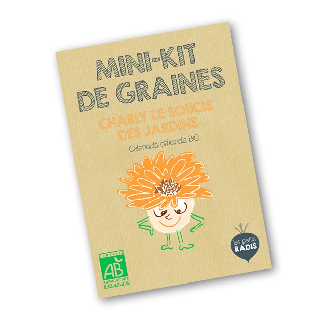 Mini-kit de semis - graines de souci bio - Charly le souci 5