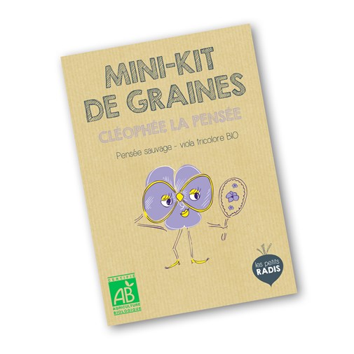 Mini-kit de semis - graines de Pensée bio - Cléophée la pensée