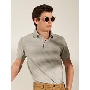 Le polo 100% coton bio GOTS - Gris chiné