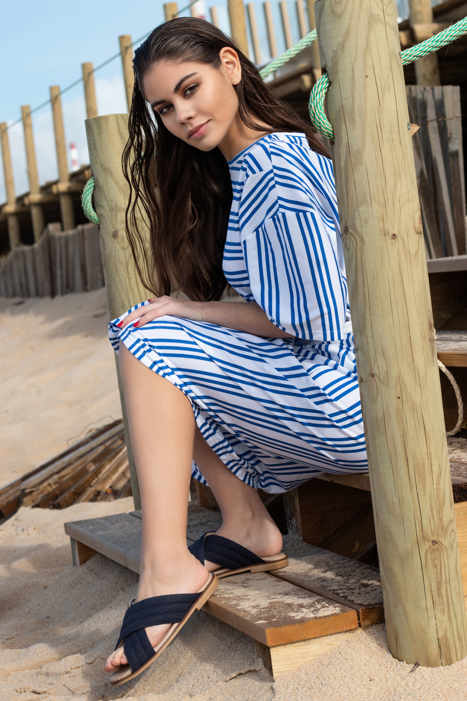 Violet-002 - Mules Plates en Chanvre & Coton 5